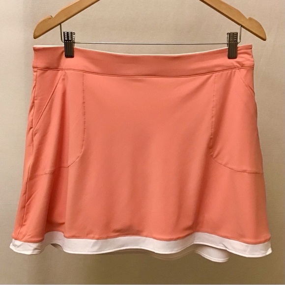 Peter Millar NWT XL Sally Skort Tennis Golf Peach Women’s Stretch Active - Picture 4 of 11